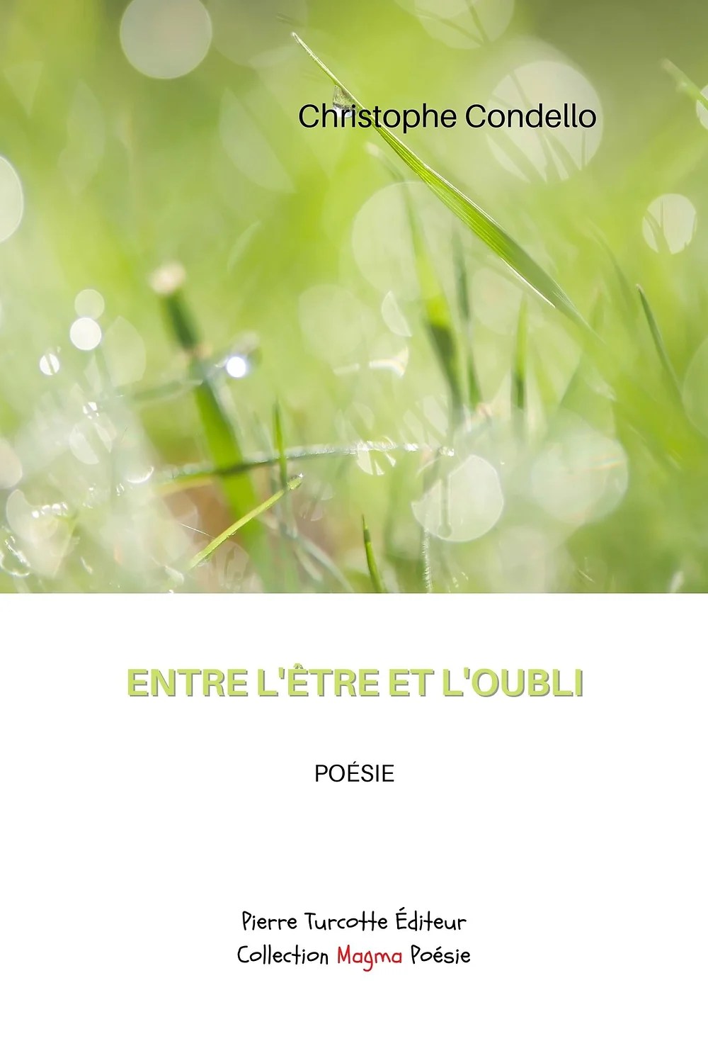 Christophe Condello : Entre l’être et l’oubli : Poésie : Pierre ...